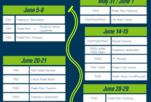 Notre programme de tournois pour Juin !